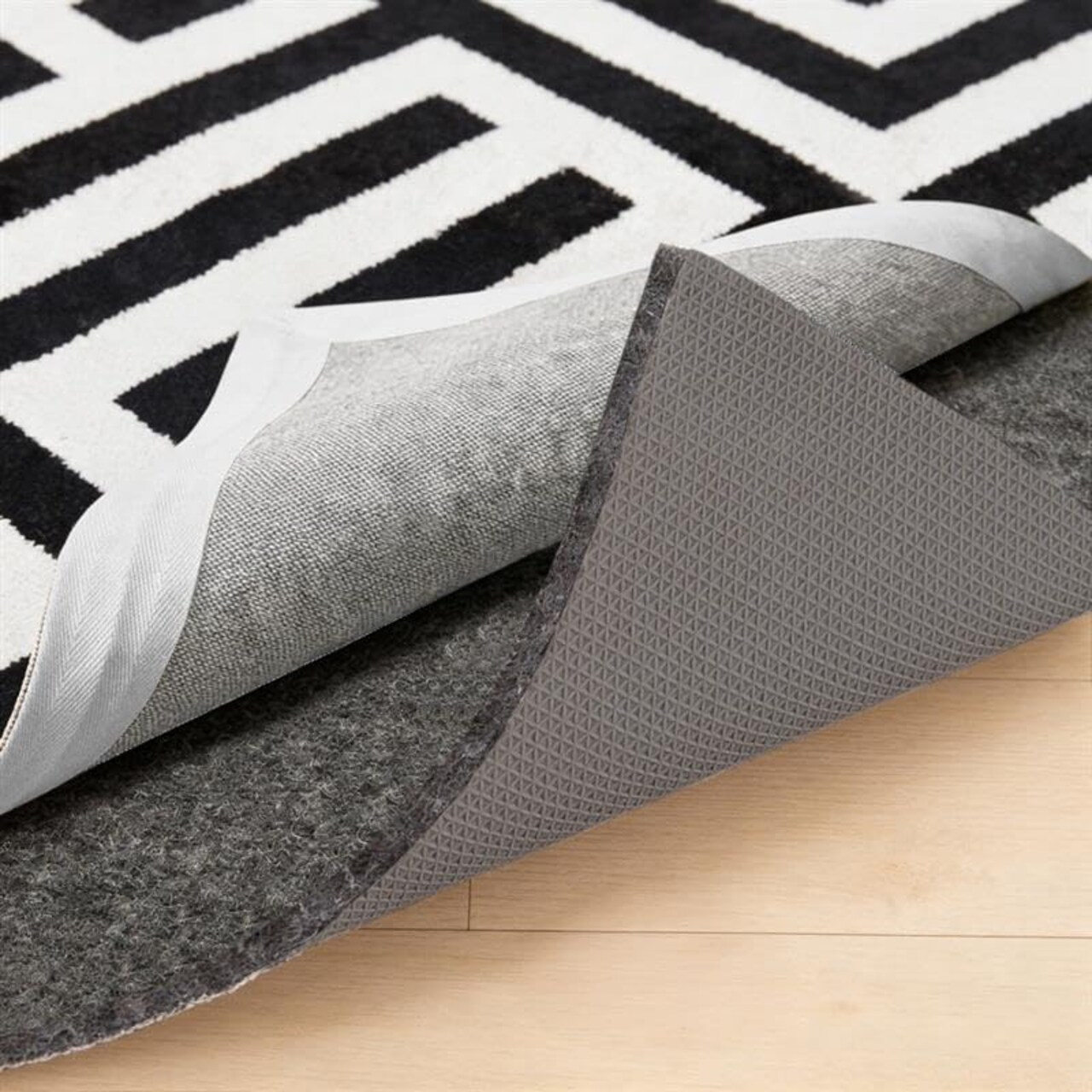 Felt with Rubber Stay in Place Slip Resistant Rug Pad, 1/8 inch Thick, 2x8 FT Protective Padding Under Area Rugs, Cushioned Gripper Pads, Carpet Runners, Hardwood Floors Protection